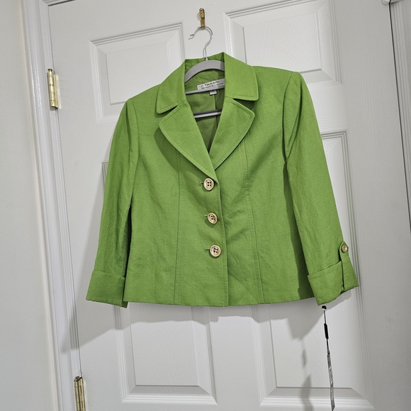 💚 Tahari Arthur S. Levine Green Blazer – NWT 💚 - Picture 3 of 13